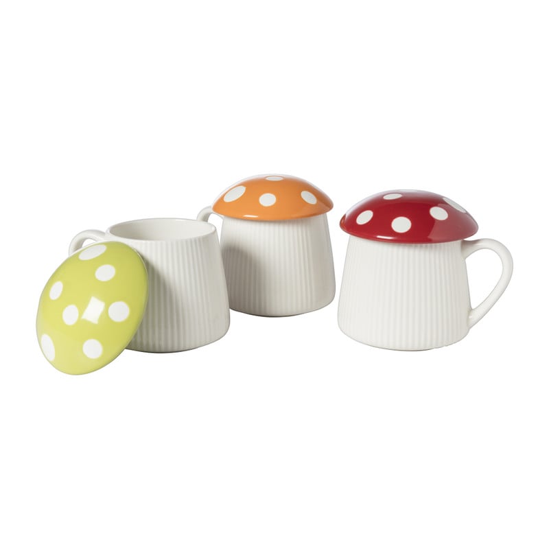 Paddenstoel mok - rood - 350 ml
