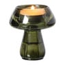 Waxinelichthouder paddenstoel - groen - ø6.7x7.5 cm
