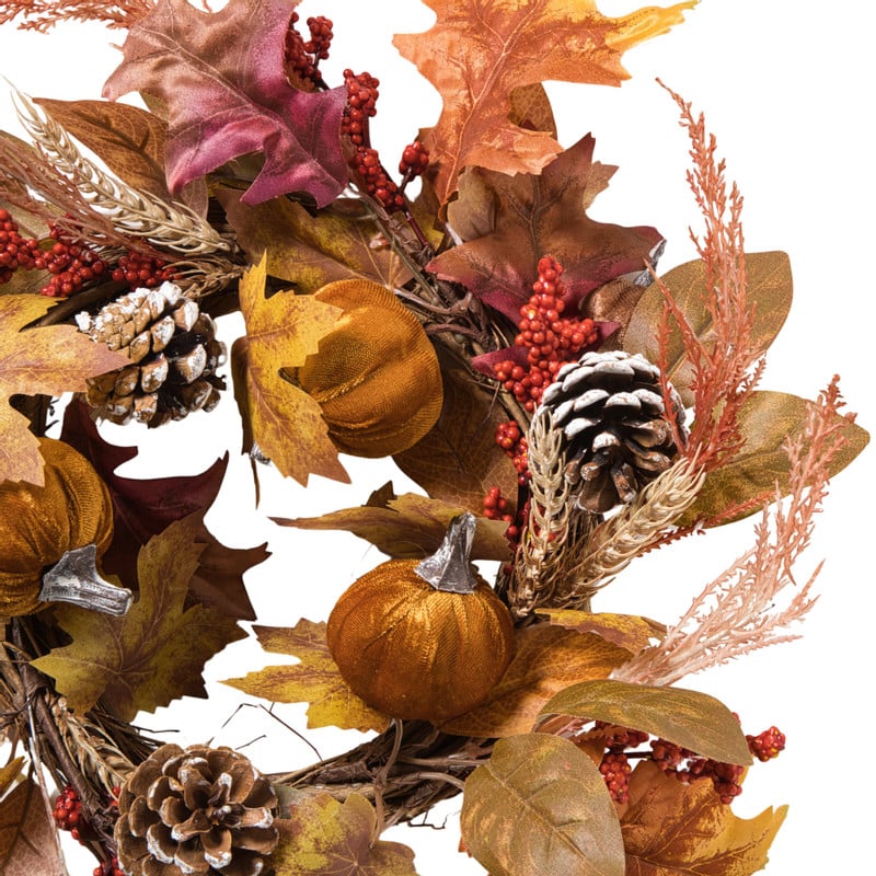 Herfst krans - bruin/rood/oranje - ø40 cm