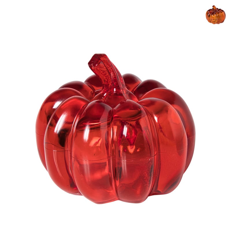 Mini LED-pompoen lampje - diverse varianten - 8.5x8x7 cm
