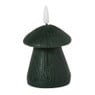 LED kaars paddenstoel - bruin - ø7.5x8x8 cm - diverse varianten