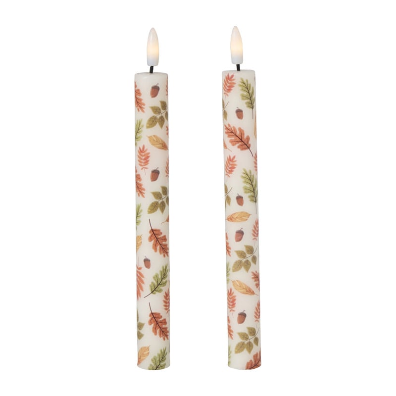 LED dinerkaars herfst - set van 2 - diverse varianten - ø2x25 cm