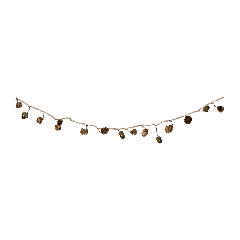 Lichtsnoer denneappels/eikels - 20 LED lampen - 172.5 cm 