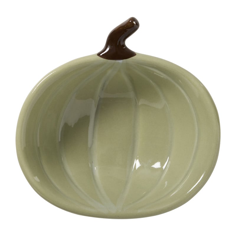 Schaaltje pompoen - groen - 13x12.5x4 cm 