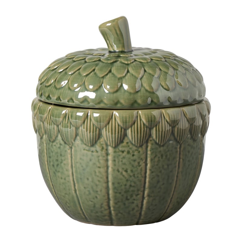Deco pot eikeltje - groen - ø12.x6.5 cm