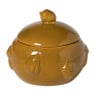 Deco pot herfst - bruin - ø14.x12 cm
