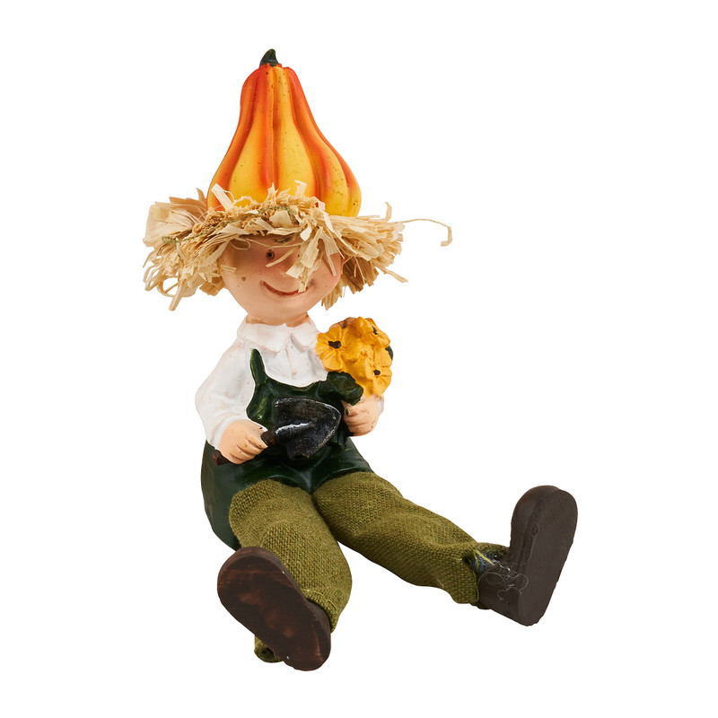 Herfstfiguur - kind met pompoen hoed