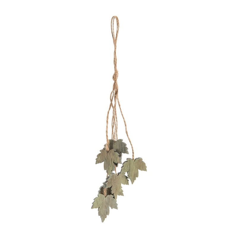 Houten hanger blaadjes - groen