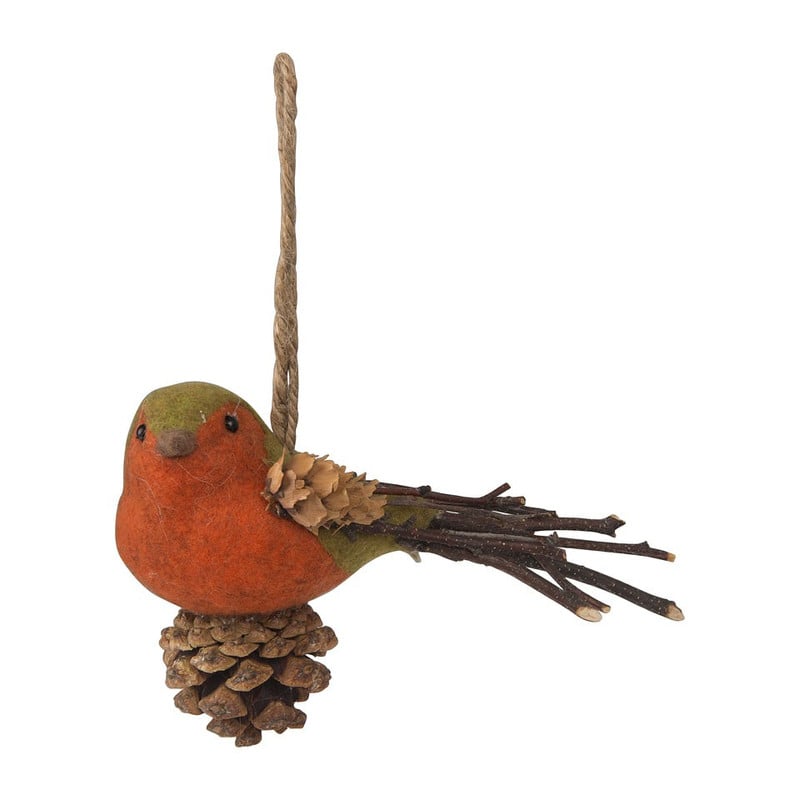 Hanger vogel op dennenappel - groen