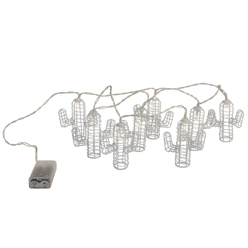 Lichtslinger guirlande cactus - wit