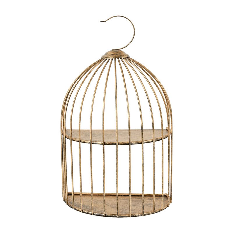 Decoratie vogelkooi - zwart - 22x11x37 cm