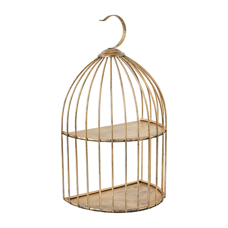 Decoratie vogelkooi - zwart - 22x11x37 cm