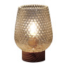 LED tafellamp glas - transparant - 12x17 cm