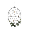 Decoratie rek met blaadjes - zwart - 40x0,3x42 cm