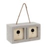 Vogelhuis cement dubbel - 12x12x23 cm