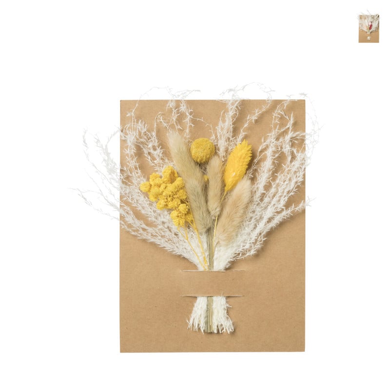 Mini droogbloem boeketje - 15x21 cm - diverse varianten 