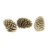 Dennenappels - goud - set van 3