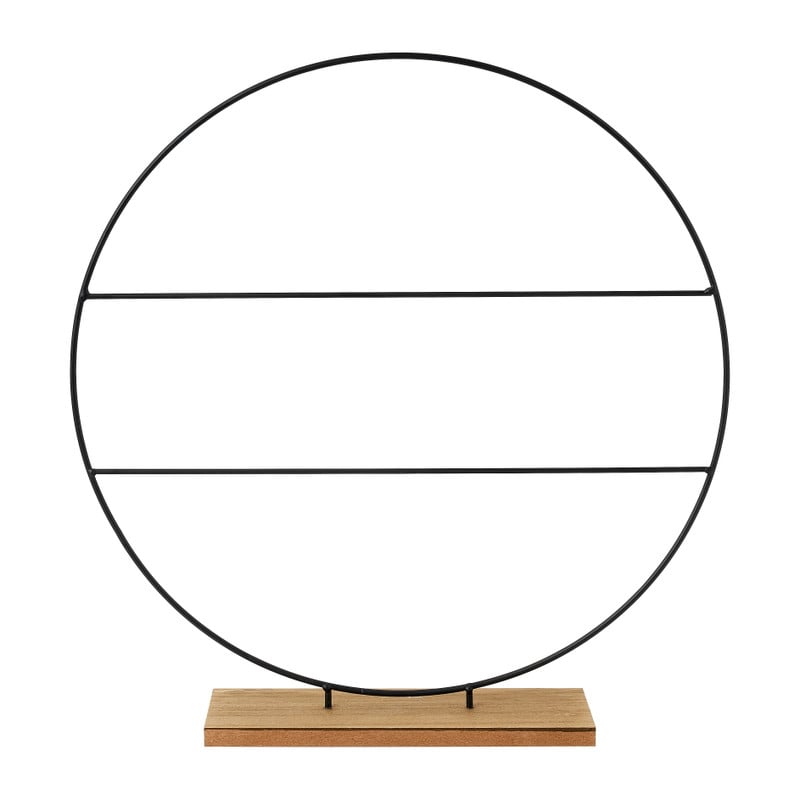 Deco ring staand - metaal - 40x8x42 cm
