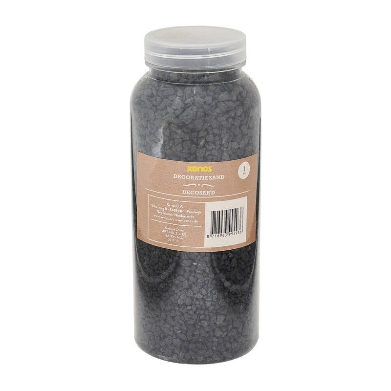 Decoratiesteentjes - zwart - 1 kg