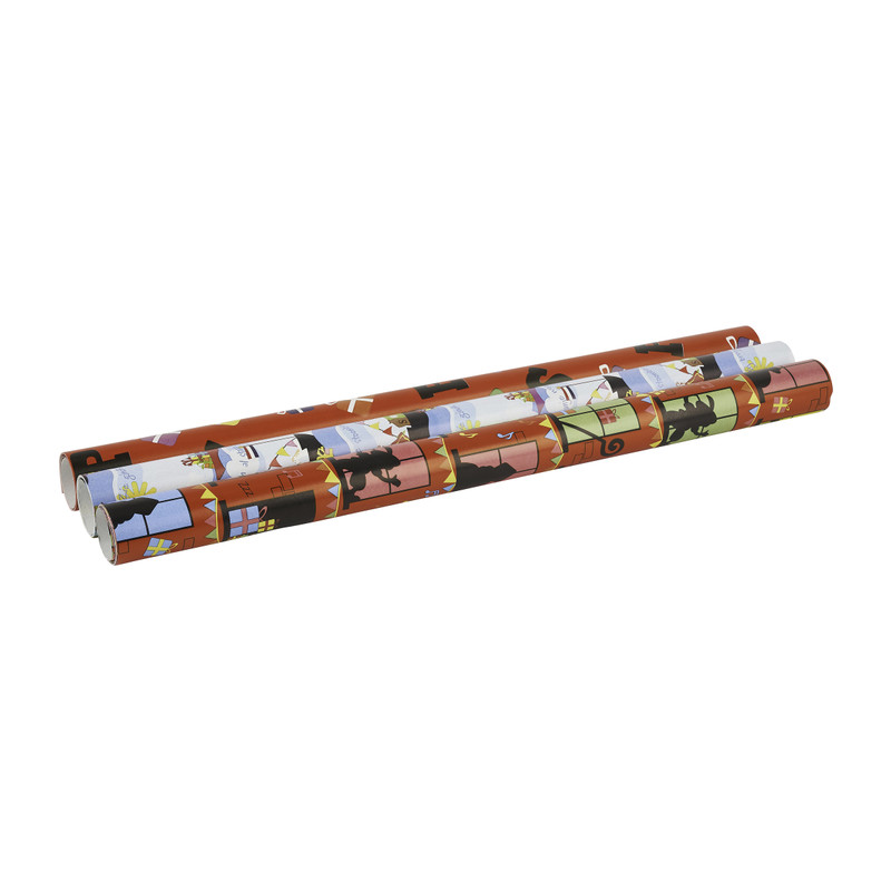 Inpakpapier sint en piet - set van 3