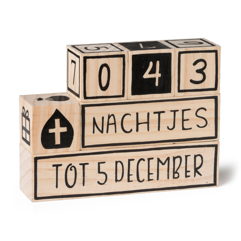 Aftelblokken sint -  16.5x12.5 cm 