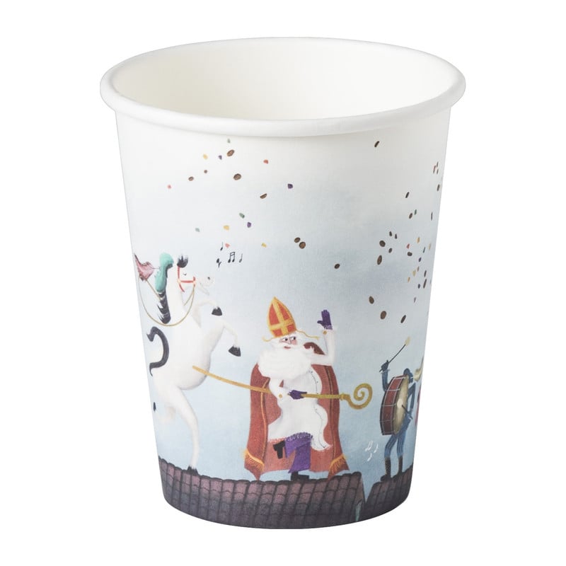 Papieren bekers sint -  set van 8