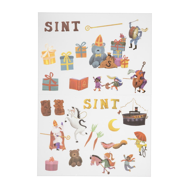 Raamsticker sint - 18x25 cm