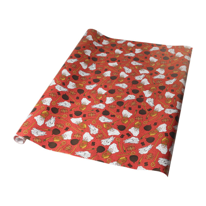 Inpakpapier Sint - diverse varianten - 300x100 cm