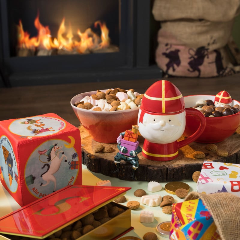 Sinterklaas mok - rood/geel/wit - 300 ml