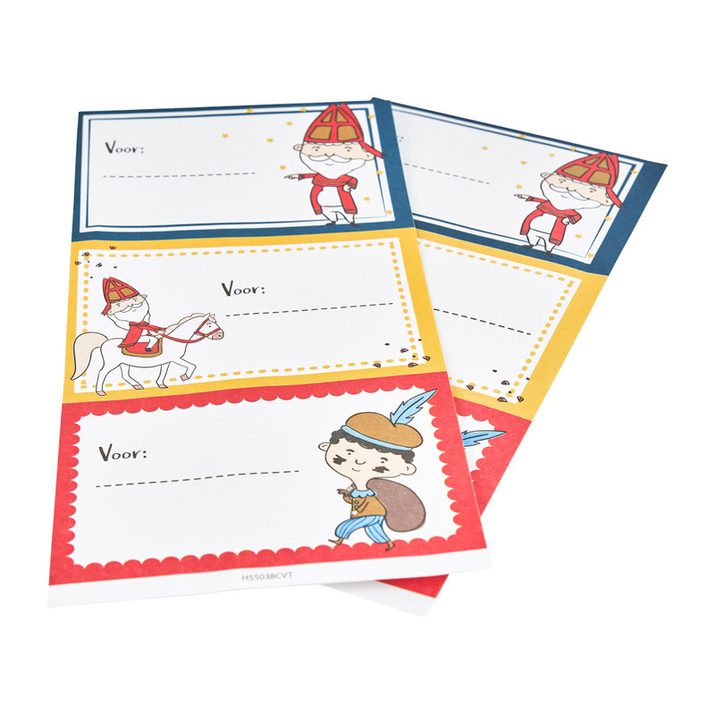 Label stickers sinterklaas - 2 vellen 
