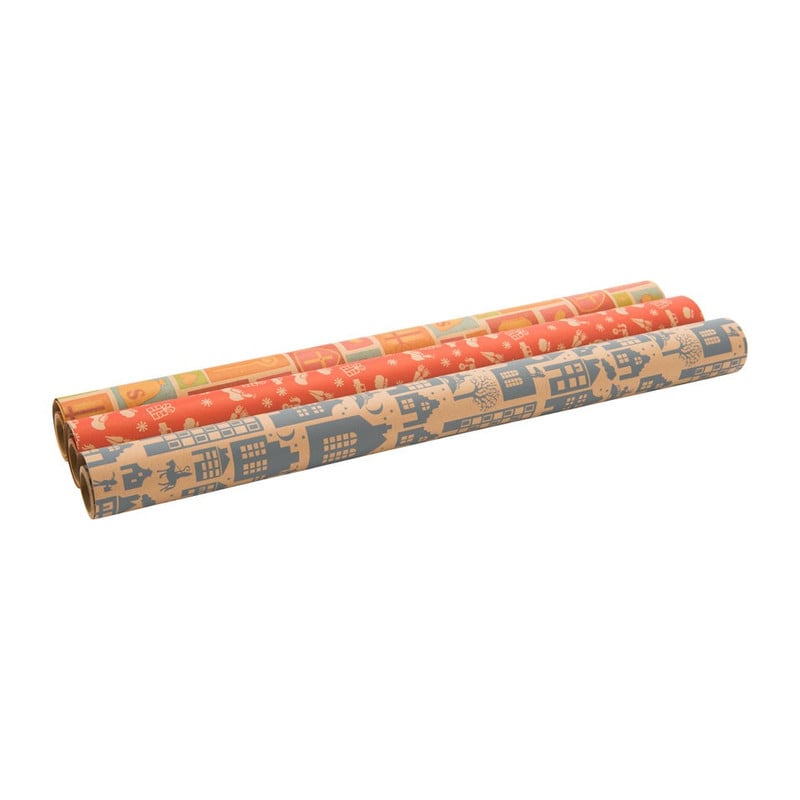 Inpakpapier - Sinterklaas - set van 3 - 3x 250x49 cm
