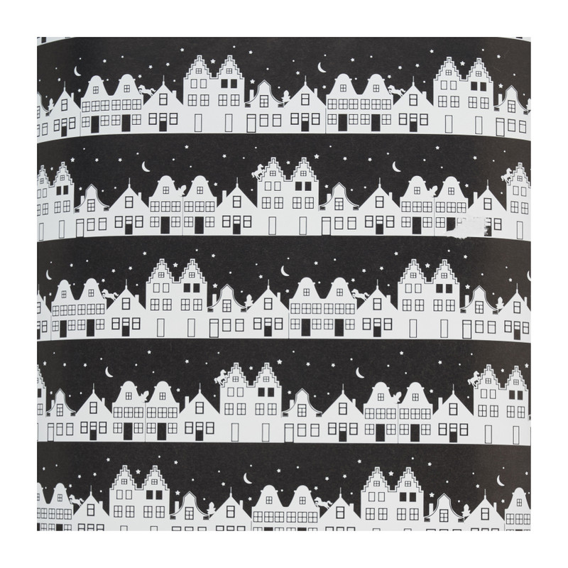 Inpakpapier sint - zwart/wit - 2 stuks
