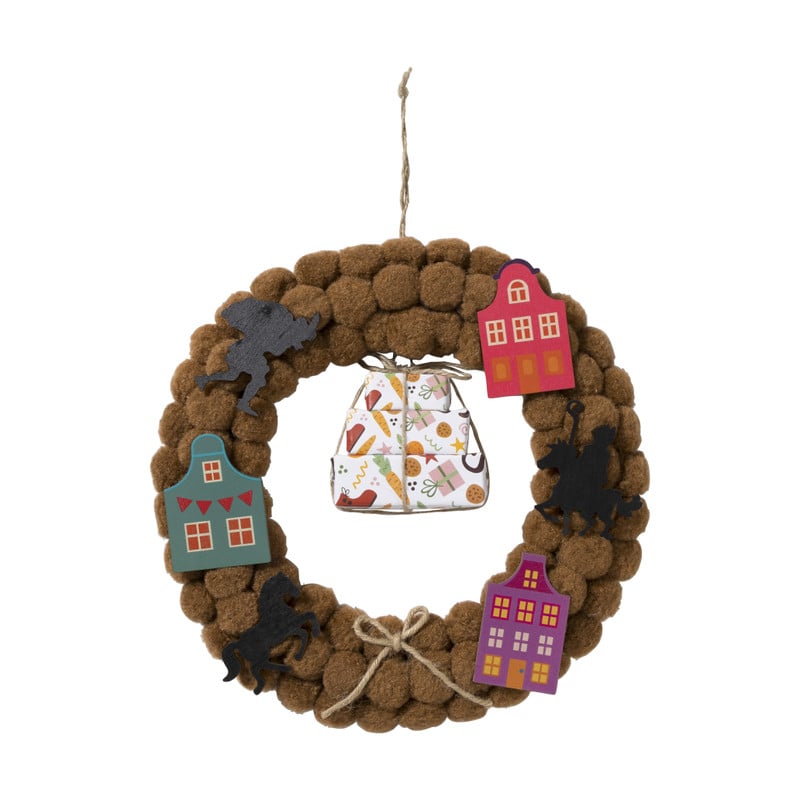 Sinterklaas krans - multikleur - ø35 cm