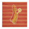 Servet teckel sinterklaas - rood - 33x33 cm