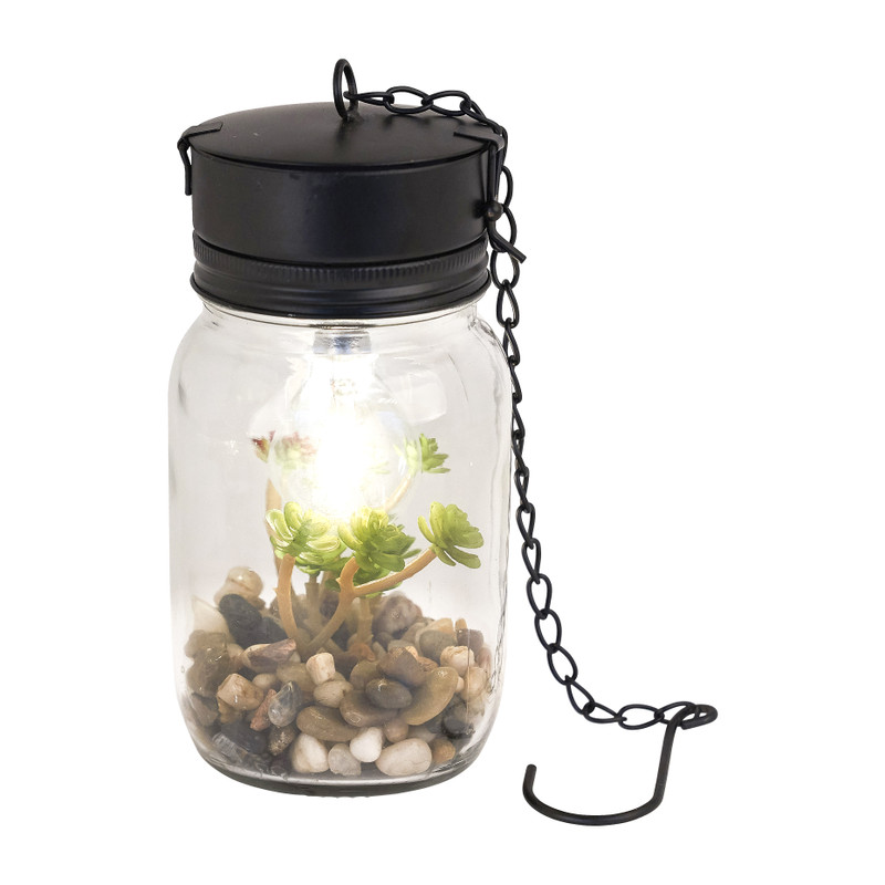 Hanglamp LED met vetplantje - ⌀10x21 cm