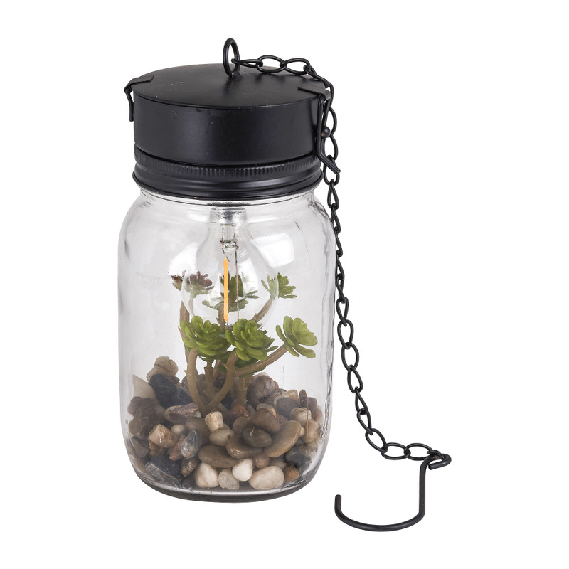 Hanglamp LED met vetplantje - ⌀10x21 cm
