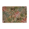 Deurmat bloemenprint - groen/roze - 60x40 cm 