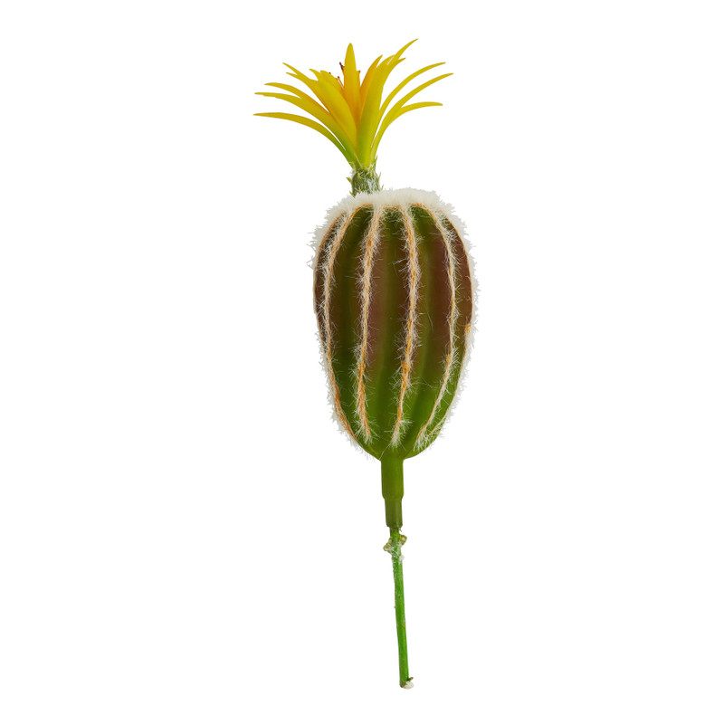 Cactus bol op prikker - 8x8x22 cm - diverse varianten