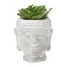 Kunstplant in boeddha hoofd - diverse varianten - 8,5x8x13 cm 