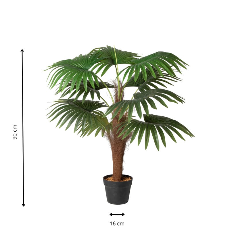 Kunstplant Chinese waaierpalm - 90 cm