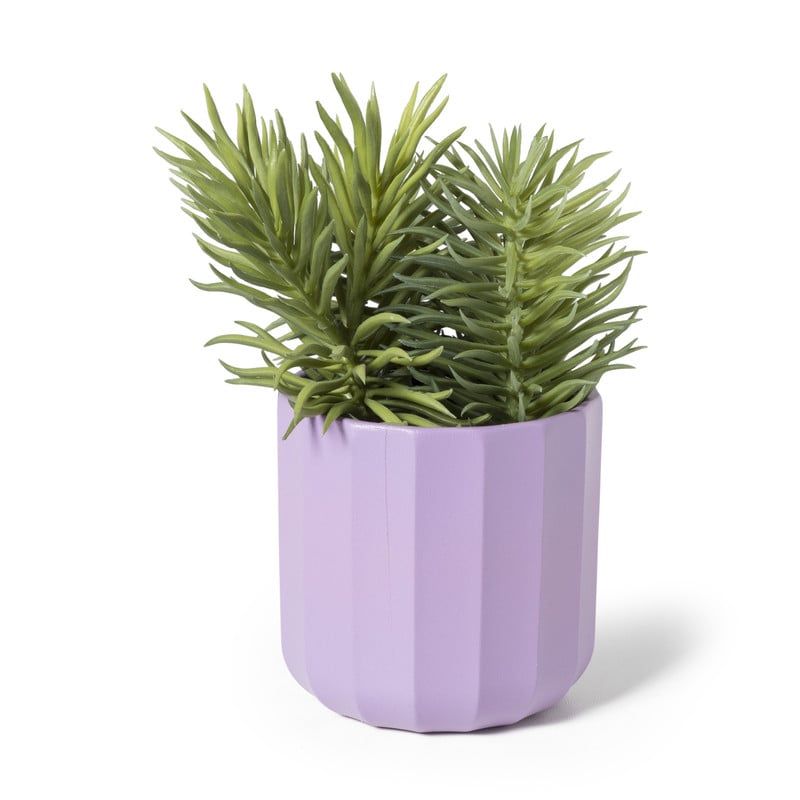 Kunstplant conifeer in pot - groen/zwart- 25 cm