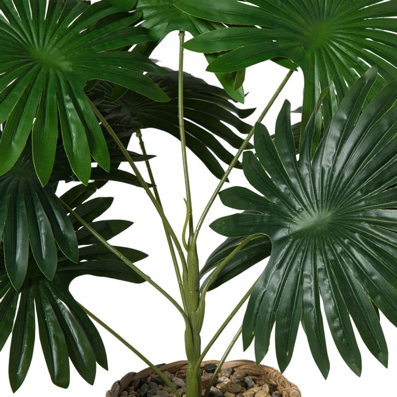Kunstplant palm - groen - ø11.5x38 cm 