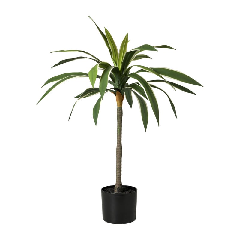 Kunstplant palm op lange steel - groen - ø15x90 cm