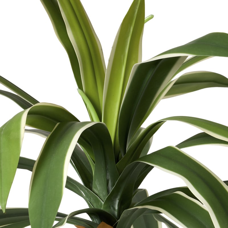 Kunstplant palm op lange steel - groen - ø15x90 cm