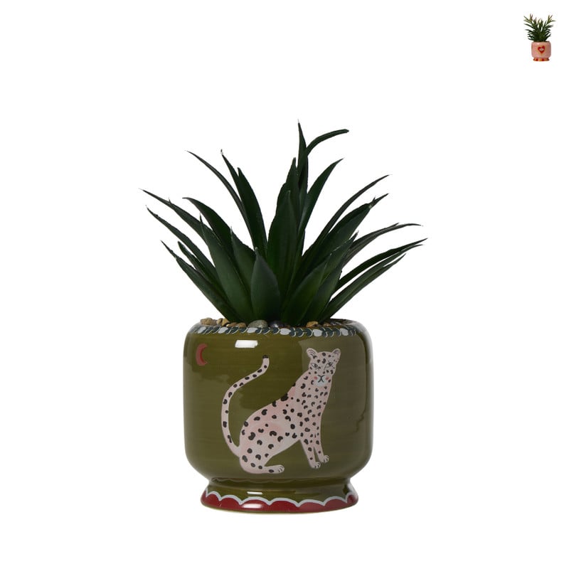Kunstplant in potje - ø8x18 cm - diverse varianten 