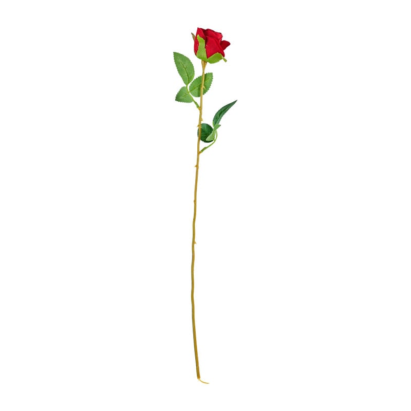 Kunstbloem roos - rood - 56 cm