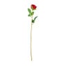 Kunstbloem roos - rood - 56 cm
