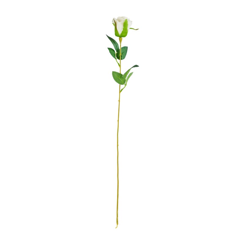 Kunstbloem roos - wit - 56 cm