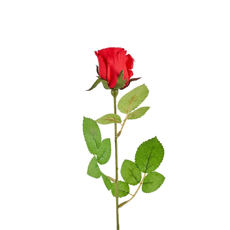 Kunstbloem mercedes roos - rood - 49 cm