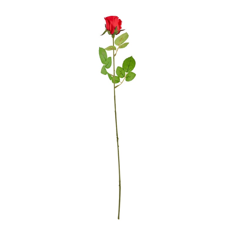 Kunstbloem mercedes roos - rood - 49 cm